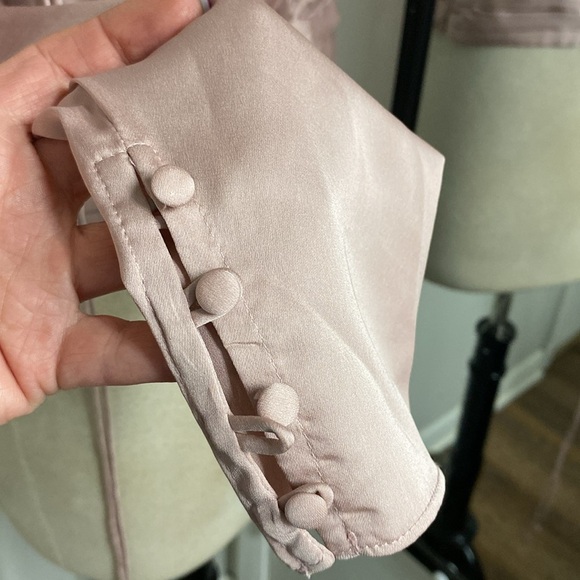 ASTR THE LABEL CARMELITA ONE SHOULDER BLOUSE SZ LARGE PALE PINK - Picture 8 of 12